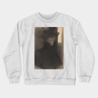 Portrait of a Lady with Cape and Hat Crewneck Sweatshirt